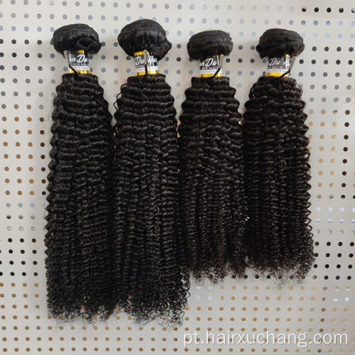 100% Remy Extensão de cabelo brasileiro cutícula curly Curly alinhada virgem